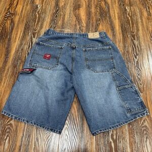 US Polo Assn Men's‎ Carpenter Denim Cargo Shorts Size 34 Y2K Skate Grunge Worn